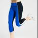 Athleta Pants & Jumpsuits | Athleta Velocity Stash Pocket Colorblock Capri, Navy Size S #457496 | Color: Black/Blue | Size: M