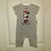 Disney One Pieces | Disney Minnie Mouse Be Mine Romper | Color: Gray/Red | Size: 3-6mb