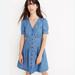 Madewell Dresses | Madewell Size 4 Denim Daylily Dress Short Button Front Cotton Lyocell | Color: Blue | Size: 4