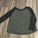 American Eagle Outfitters Tops | American Eagle Soft & Sexy Baseball Tee | Color: Black/Gray | Size: M