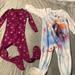 Disney Pajamas | 2 Pair 3t Footed Pajamas | Color: Purple/White | Size: 3tg