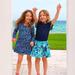 Lilly Pulitzer Other | Lilly Pulitzer Girls Tania Romper Dress Colorblock Eyelet L 8-10 Years | Color: Blue | Size: L (Girl)