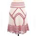 Anthropologie Skirts | Anthropologie Lithe Off White And Red Knee Length Boho Skirt Size 8 | Color: Cream/Red | Size: 8