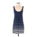 American Eagle Outfitters Casual Dress - Shift Scoop Neck Sleeveless: Blue Print Dresses - Women's Size Small