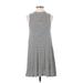 Everly Casual Dress - A-Line: Gray Stripes Dresses - Women's Size Small