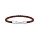 Thomas Sabo Unisex Brown leather bracelet 925 Sterling Silver, Blackened, Leather A2149-682-2