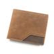 VIPAVA Men's Wallets Mens Wallets Leather Tri-fold Short Wallet Male Retro Business Coin Purse Bag Multifunctional Card Wallet (Color : Light Brown)