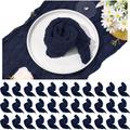 Mixweer 50 Pcs Cheesecloth Napkins 20 x 20 Inch Wrinkled Gauze Cotton Dinner Napkins Napkins Cheese Cloth Napkins Decorative Cloth Napkins Rustic Boho Table Napkins for Weddings Parties, Navy Blue