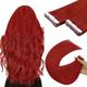 YoungSee Tape Hair Extensions Human Hair Red 18 Inch Tape Extensions Human Hair Red 10pcs 25g Colored Tape Human Hair Extensions Red Hair Extensions Tape in