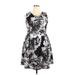 Apt. 9 Casual Dress - Fit & Flare: Black Print Dresses - Women's Size X-Large