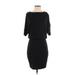 Moda International Casual Dress - Sheath Crew Neck Short sleeves: Black Solid Dresses - Women's Size Small