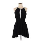 Silver Wishes Casual Dress - Mini Keyhole Sleeveless: Black Dresses - New - Women's Size 8