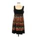 Ronni Nicole Casual Dress - Mini Scoop Neck Sleeveless: Black Color Block Dresses - Women's Size 12