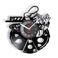 Horloge murale en vinyle de style pizza italienne montre de décoration intérieure montres de