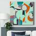 Wrought Studio™ Crispy IV-Gallery Wrapped Canvas Canvas, Solid Wood in Blue/Green/Orange | 16 H x 16 W x 1.5 D in | Wayfair