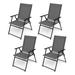 Red Barrel Studio® Arlmont & Co. Claubert Fabric Patio Folding Chair Fabric in Gray | 37 H x 21.5 W x 27 D in | Wayfair