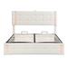 Ivy Bronx Izzi Upholstered Platform Storage Bed Upholstered in White | 39 H x 56.3 W x 76.8 D in | Wayfair 3719F12C8DFD4C19A1A473D93CF621E0