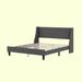 Ebern Designs Rishard Platform Bed Upholstered/Metal in Gray | 38.5 H x 63.7 W x 81 D in | Wayfair 392BAD562D724C1DA0200A032BC027B8
