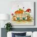 Trinx Garden Pumpkin Gnome - Wrapped Canvas Print Canvas, Solid Wood in Orange/Red | 16 H x 16 W x 1.5 D in | Wayfair