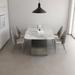 Orren Ellis Rahki Rectangular Dining Set Wood/Metal in Brown/Gray/White | 29.53 H x 31.5 W x 62.99 D in | Wayfair D567E7A47E3B4F038EC1A90B4DB8E8C8