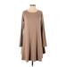 Andree by UNIT Casual Dress - A-Line: Brown Solid Dresses - Women's Size Small