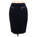 Tommy Hilfiger Casual Pencil Skirt Knee Length: Blue Print Bottoms - Women's Size 4