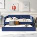 Twin Size Upholstered Daybed with Trundle, Upholstered Frame Sofa Bed