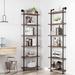 Industrial Pipe Bookshelves Rustic Wood Ladder Bookshelf, Industrial Pipe Shelf for Living Room Decor and Storage,Bookcase