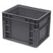 SSI SCHAEFER NF121511.ASGY3 Straight Wall Container, Charcoal, Polypropylene,