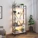 5 Tier Bookshelf with 3 LED Lights, Industrial Bookshelf Tall Bookshelf Vintage Etagere Bookshelf - 5 Tier,11"D x 31"W x 65"H