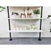 Ladder Pipe Shelves, Wall Mounted Industrial Shelves for Living Room Storage - 5 Tier, 10"D x 36"W x 70"H