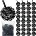 32 Pcs Bath Sponge Shower Loofahs Bulk 60 g Charcoal Body Shower Sponge Large Mesh Puff Soft Scrubber for Men and Women Exfoliating Shower Pouf Balls with Bathing Accessories (Black White)