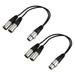 2X New 3Pin XLR FEMALE Jack to Dual 2 MALE Plug Y SPLITTER Cable Adaptor 1 Ft Cord