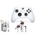 Microsoft Xbox Wireless Robot White Controller for Xbox Console + Wired Earbuds With Cleaning Kit BOLT AXTION Bundle Used