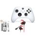 Microsoft Xbox Wireless Robot White Controller for Xbox Console + Wired Earbuds With Cleaning Kit BOLT AXTION Bundle Used