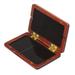 Walnut Reed Case Box Holder Mould-resistant Breathable for Saxophone Clarinet (Dark Red)