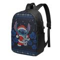 Stitch Travel Laptop Backpack with USB Port and Headphone Port Adult Children Student Backpack for College Work Camping