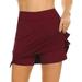 Baqcunre Running For Skort Performance Tennis Women s Golf Skirt Lightweight Sport Active Skirt Women S Skirts Tennis Skirt Mini Skirt Women Clothing Skirts For Women Color Wine Size S