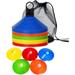 IROCH 50 Pack Soccer Cones Disc Cone Sets with Holder and Bag for Training Field Cone Markers Football Kids Sports