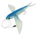 Ettsollp Seawater Boat Fishing Bait Big Wings Flying Fish Tuna Baits Soft Lure Tackle-Blue with hook