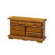 MERIGLARE 1/12 Dollhouse Handmade Miniature TV Cabinet Model Wood TV Stand with Drawers for Dolls House DIY Scene Living Room Accessory