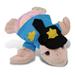 DolliBu Rainbow Pink Sea Turtle Police Officer Plush Toy â€“ Super Soft Pink Sea Turtle Cop Stuffed Animal Dress Up Cop Uniform and Cap Outfit Fluffy Policeman Toy Plush Gift for Kids â€“ 10 Inches