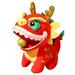 BGZLEU Chinese New Year Dragon Stuffed Animal Mascot Dragon Plush Toy for Spring Festival 2024 Chinese New Year Soft Plush Dragon Mascot Doll for Lunar New Year Souvenir Gift (Red 7.9 Inch)