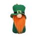 Farfi Holiday Dwarf Doll Cute Top Hat Green Color Lucky Grass Faceless Doll Plush Toy Ornament Soft Cloth Gnomes Plush Doll Irish Festival Decoration Party Supplies (Type A)