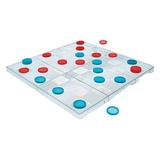 Translucent Checkers Board Game with Acrylic Game Pieces - Portable Board Games for Adults and Family Perfect Board Games for Family Night Kids Games Home Decor - 32 Translucent Checkers Pieces