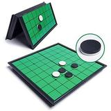 Tejiojio Magnetic Travel Classic Board Classic Games With 64 Reversiblepiece & Folding Board