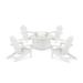 TrexÂ® Outdoor Furnitureâ„¢ 5-Piece Monterey Bay Adirondack Conversation Set with Fire Pit Table in Classic White