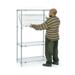 Nexel Industries E-Z Adjust Wire Shelving Starter Shelf Unit- Poly-Z-Brite - 24 x 60 x 74 in.