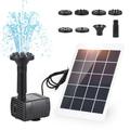 moobody Solar Water Pump Kit Solar Fountain Pump for Bird Bath with 3W 5V Solar Panel 7 Nozzles Max. Water Height 50cm for Fish Tank Small Pond Garden Decoration