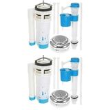 2 Sets Toilet Flusher Replacement Kit Toilet Flush Valve Dual Flush Toilet Kit